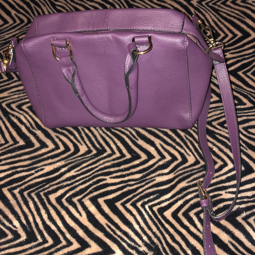 Purple shoulder and hand purse